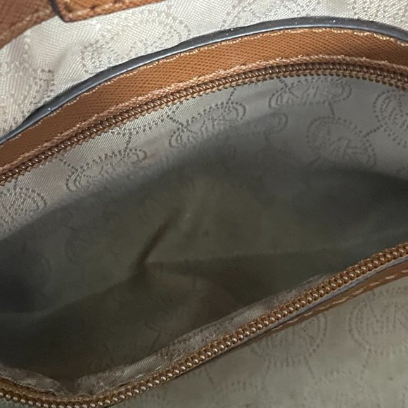 Michael Kors Hamilton Camel Brown Leather Shoulder Bag w/ A Long Wallet - Picture 10 of 15